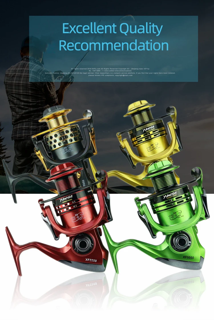 1000-7000 Metal Spinning Fishing Reel Saltwater Carp Ice Fishing Reel Front Big Game Trolling Saltwater Japan Quality Surf Cover
