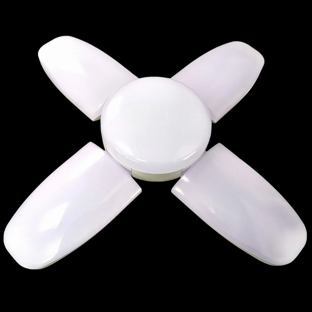 60W Foldable Fan Blade LED Pendant Lights No Flicker B22 E27 LED Bulb 360 Degrees Adjustable Deformable Lamp