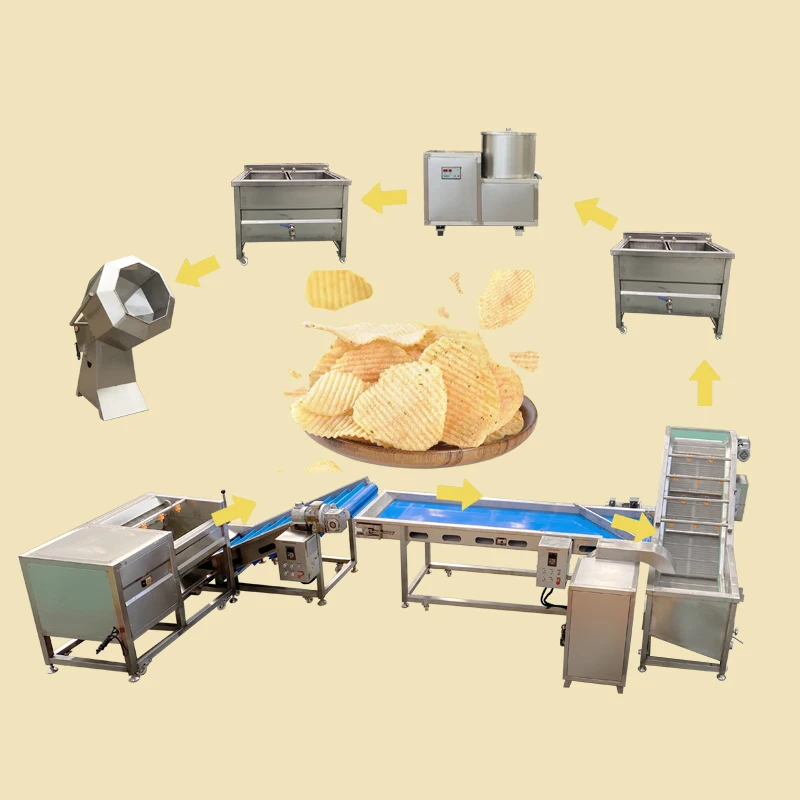 Small Semi-automatic Manual Potato Chips Plants Cost Potato Cassava Chips Making Machine Price Potato Chip Making Equipment