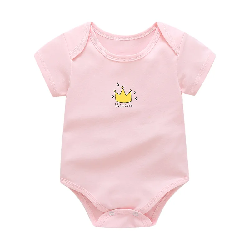 High quality color cotton material clothing kids clothes  cotton baby romper baby short sleeve bodysuit