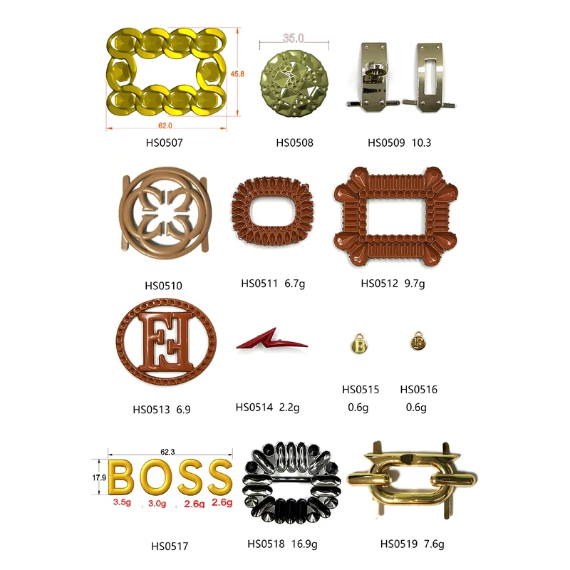 HJ Wholesale Shoe Buckle Rhinestone Shoe Buckle Name Shoe Buckle Parts