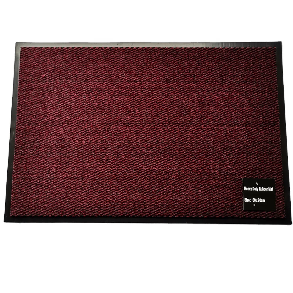 Heavy duty pvc backing custom size floor door mat