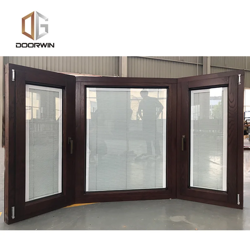 2024 China Manufacturer Cheap Price Bay Bow Casement Windows Aluminum Tempered Glass Wood Tilt & Turn Windows for Depot & Home