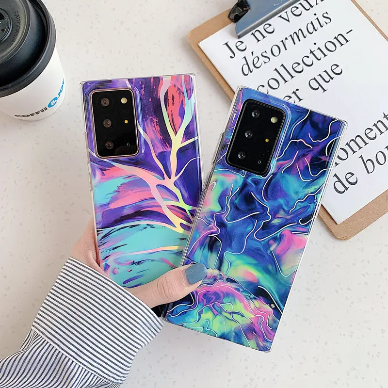 Чехол Fundas A32 для Samsung S21 Ultra Роскошный чехол телефона A72 A52 A21S A42 A12 FE Note 20 ультрамраморный