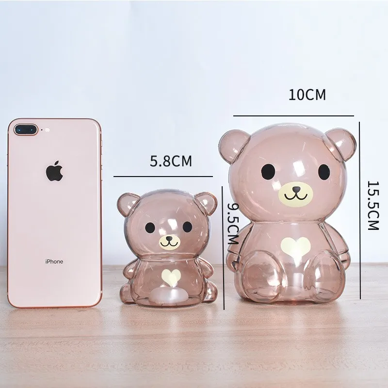 Transparent  Multifunction Piggy Banks For Kids Money Saving Box  Bear Coin Bank Gifts For Children