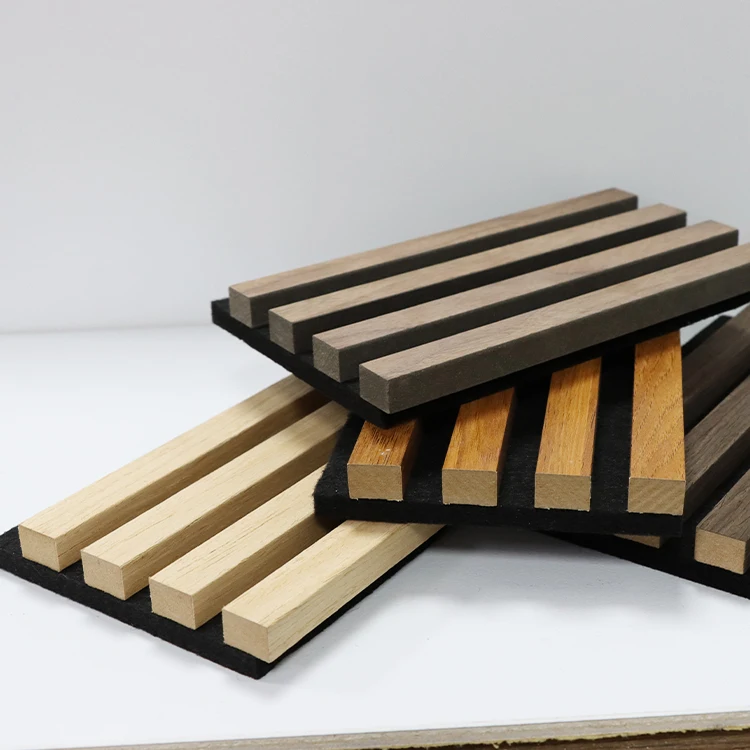 Oak Acoustic Panel Wall Soundproofing  Slat Wooden Fiber Acoustic Panels