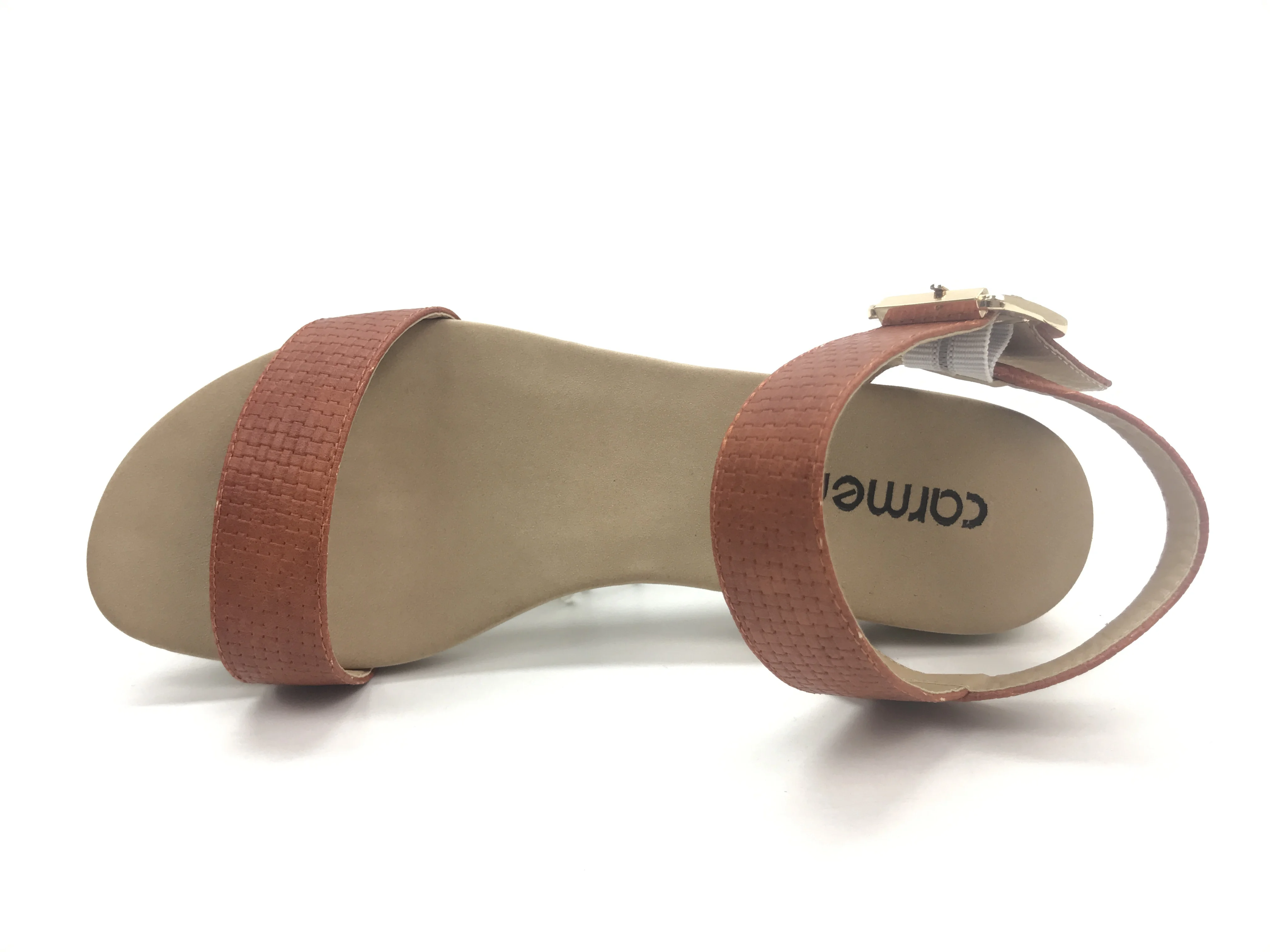 Women Sandals Golden Buckle Back Strap Comfort Sandals Flat Daily Wear Outdoor wear-resistant Thick soled anti slip flat slipper