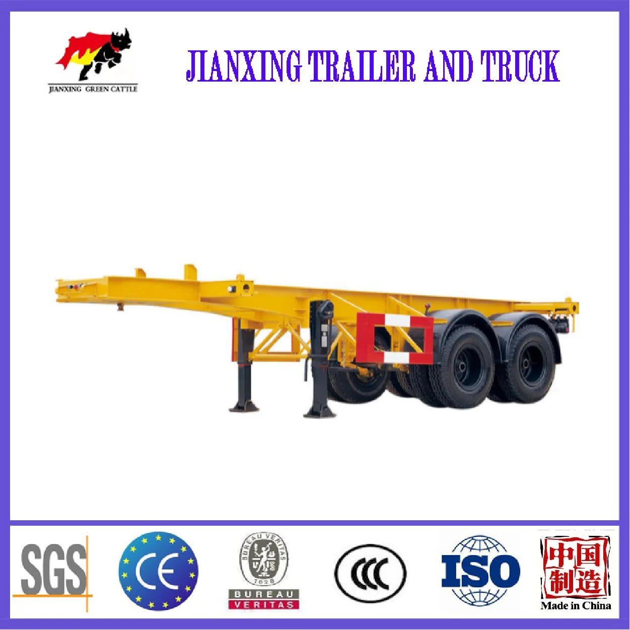 JianXing Brand  New Gooseneck Container Trailer Container Terminal Trailer Truck Trailers for Container
