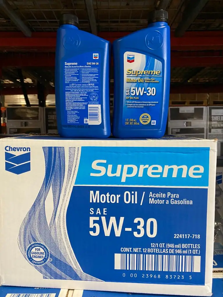 Chevron  Motor Oil  5W-30 5W30 Energy Oil Lubricate , 1 Quart Bottle 0.946 Liter