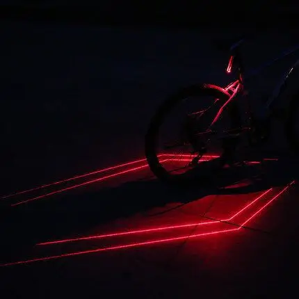 Folding Laser Bike Light Front Rear Safety Warning Bicycle Light USB Rechargeable Bike Tail Rear Light Waterproof Cycling Lamp
