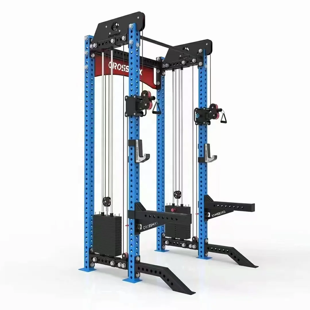 Multifunctional home gym smith machine gym lat Pull down Low Row fitness equipment squat rack with cables gym machine