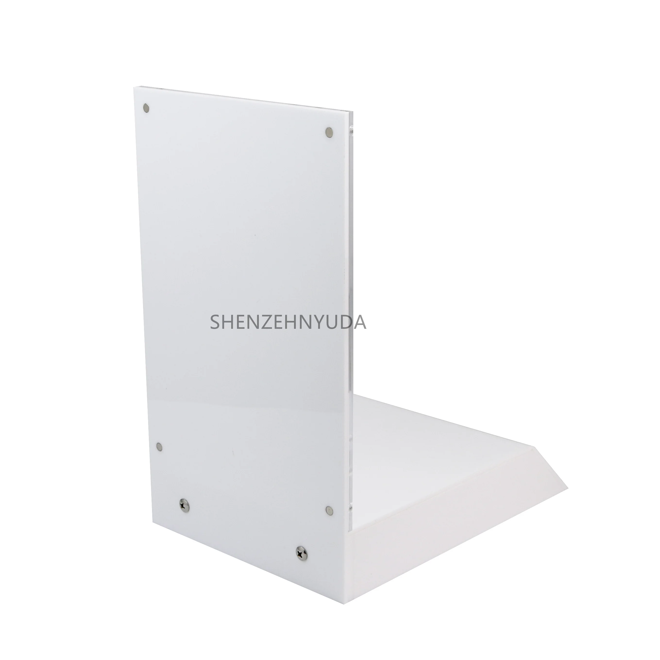 A5 Magnetic Pocket Perfume Bottle Retail Display Counter Top Cosmetic Fragrance Display White Acrylic Perfume Display Stand