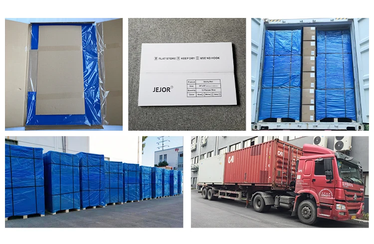 60X90cm blue cheap cleanroom cleaning dust sticky stickiness mat for shoe