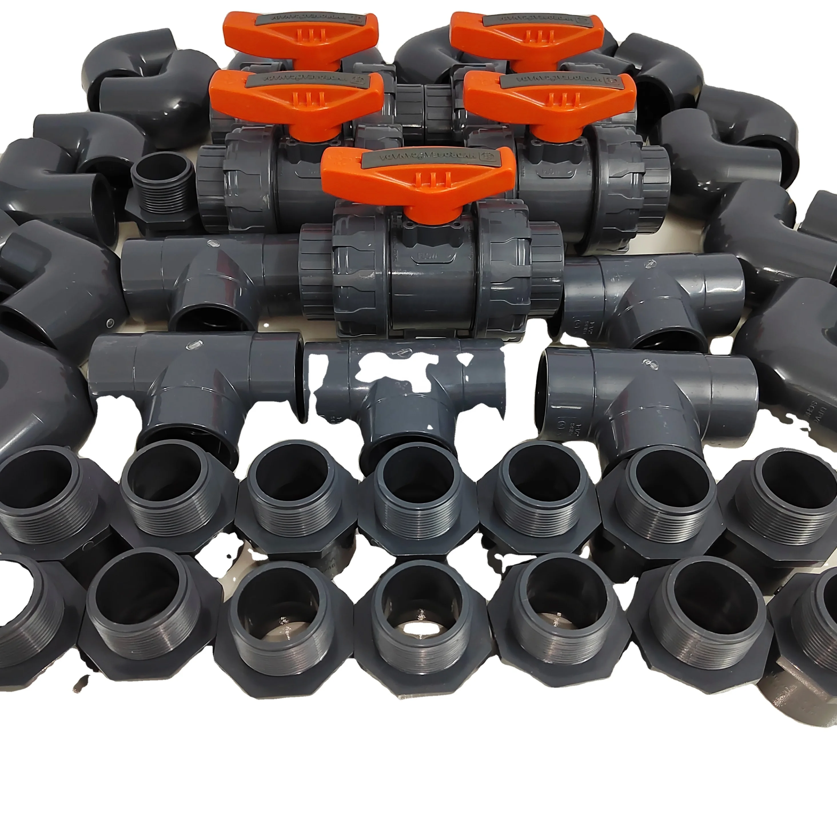 UPVC pipes, fittings and valves for installation of industrial and chemical equipment (ANSI standard /din standard)