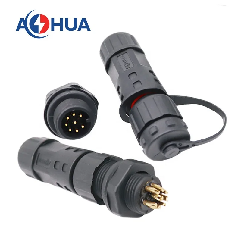 AOHUA M12 ip67 ip68 водонепроницаемый разъем для переборки 5-контактный с наружной панелью