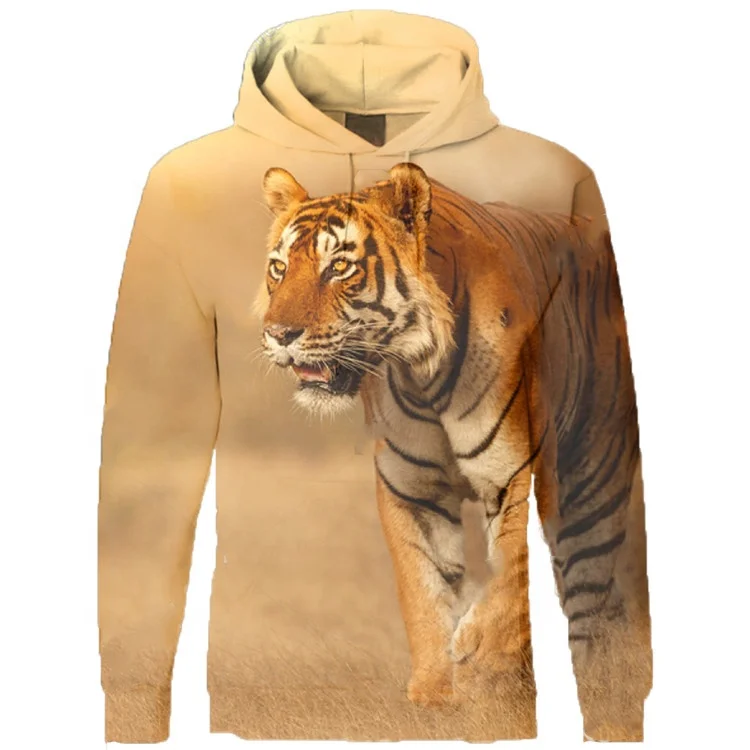 
Bulk Wholesale Xxxxl 3D Animal Printed Men Pull Over Sweatshirt Good Quality China Clothes Custom Hoodies 