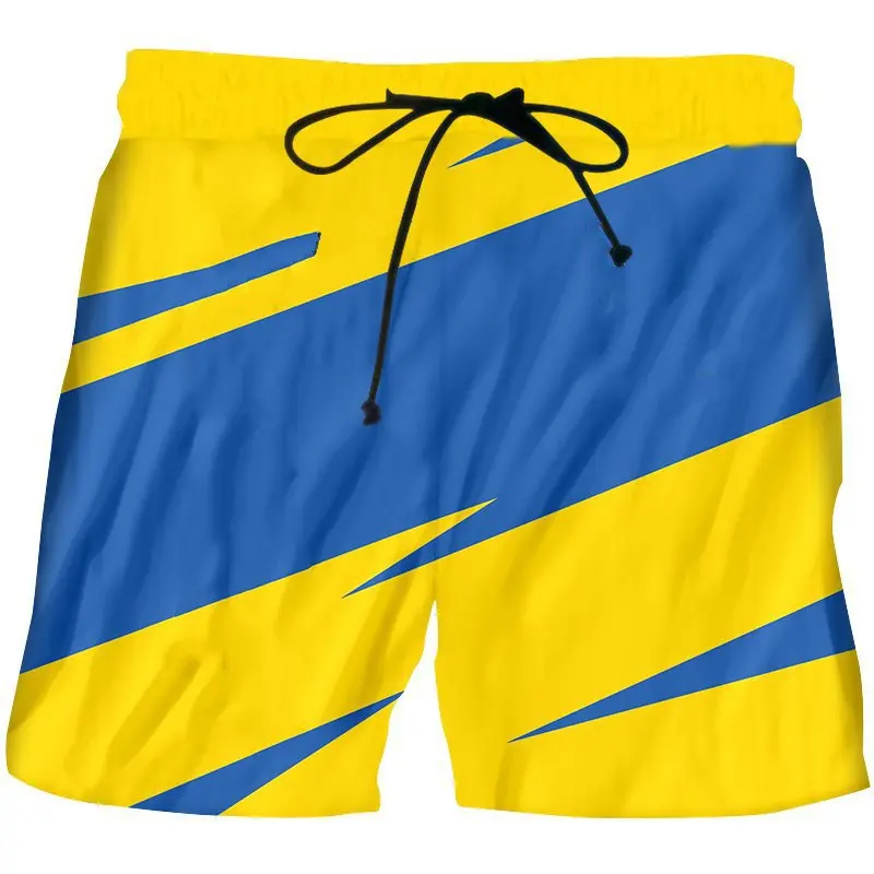 3D Ukraine Men Shorts Sublimation Print Clothing Casual Love Ukraine Flag Short Pants Custom