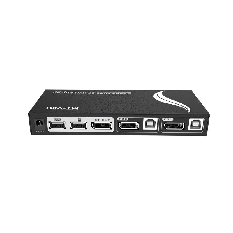 DP KVM Switch 2 Port 4K 60hz Hotkey, MT-VIKI USB Displayport KVM Switches Switcher