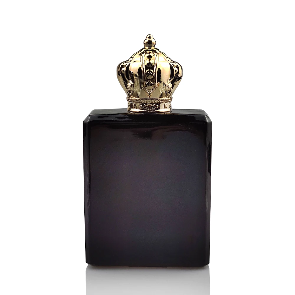 Low MOQ high quality custom design arabic style fea15 crimp luxury decorative gold crown zamak metal perfume cap