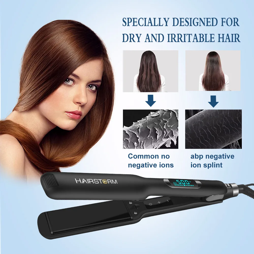 Professional Titaniums Flat Iron plancha de cabello profesional Custom Salon Hair Straightener