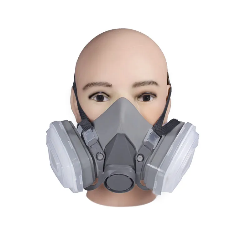 Wholesale High Quality Chemical Respirator Reusable Half Face Painting Gas Mask With Double Filters