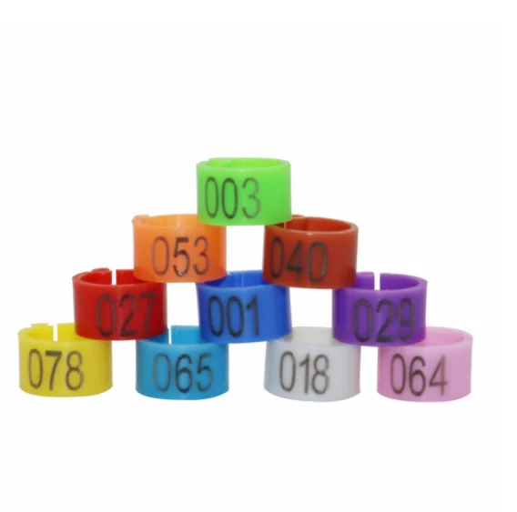 Digital markup bird clip ring Birds identification tools No1-100 8 mm Pigeon foot rings Pet supplies