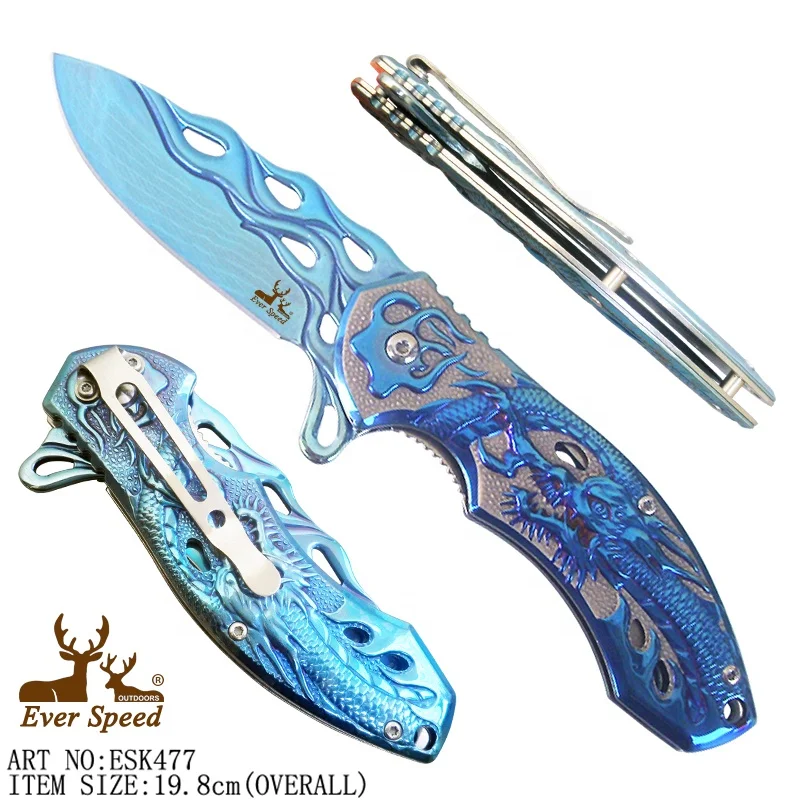 ESK477 High quality sharp blade camping pocket folding tactical knife survival