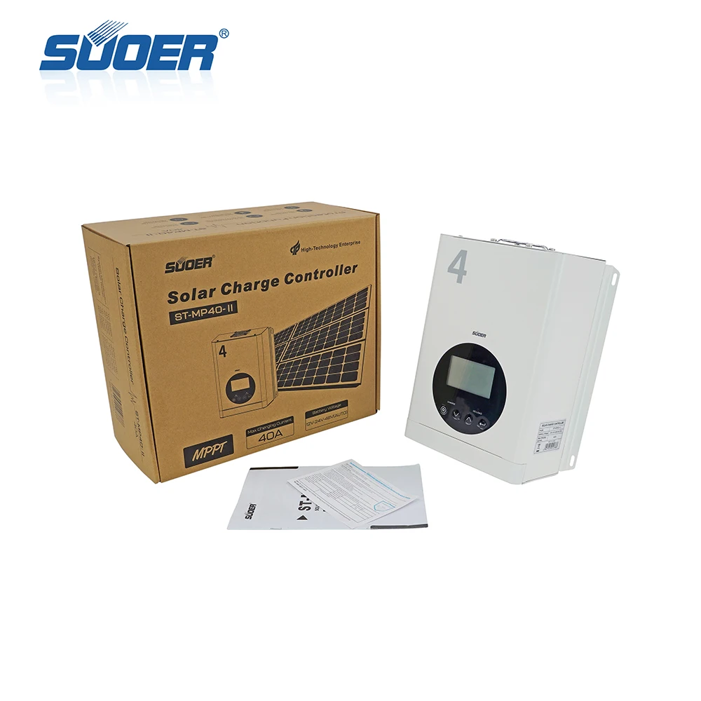 Lithium battery 12v solar controller 48v 40a good heat dissipation mppt solar charge controller  with less noise