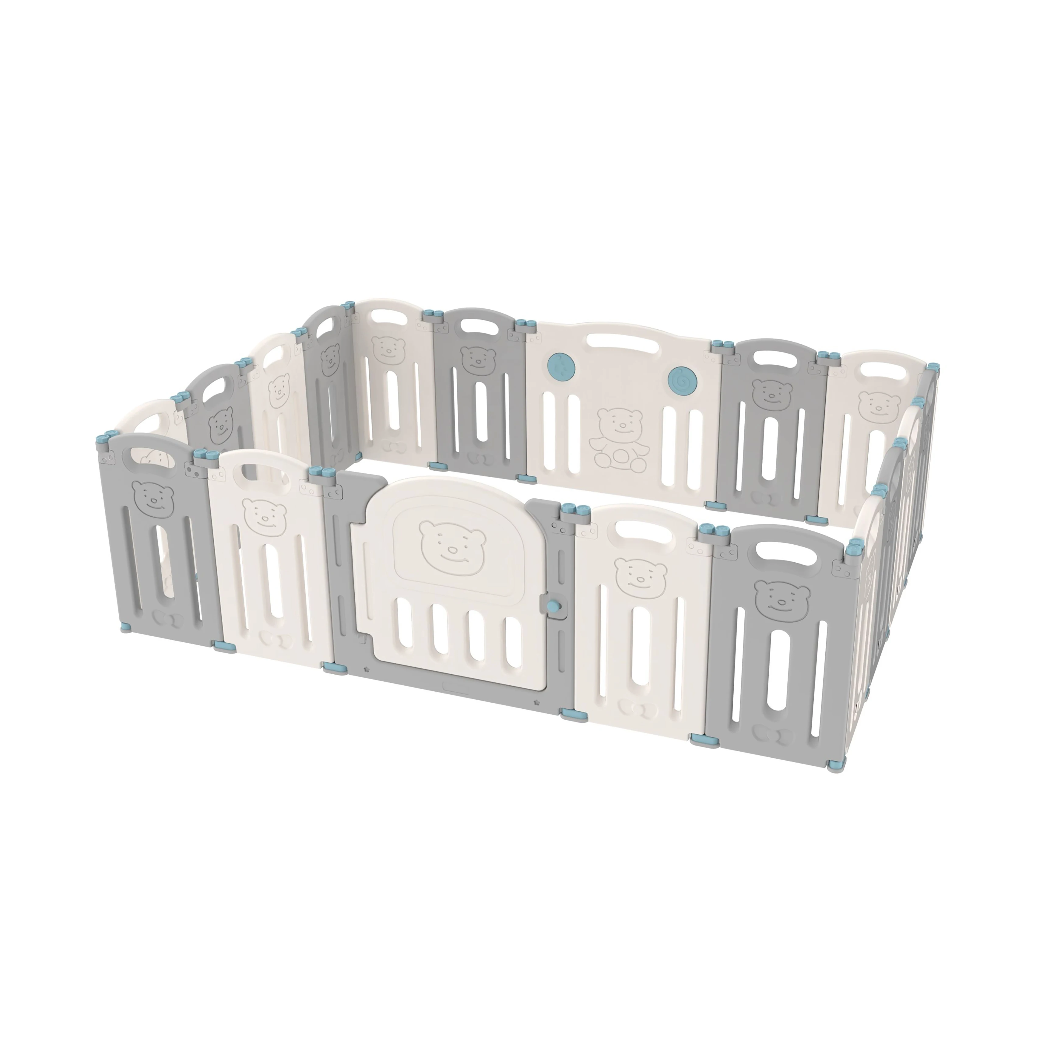 ABST Adjustable Baby Safety Gate Fence Kids Activity Center Safety Play Yard Home Indoor Outdoor Foldable Baby playpen