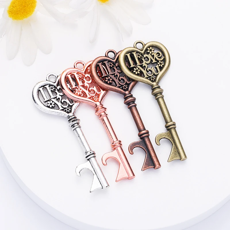 I Love You Heart Beer Key Shape Metal Bottle Openers Gift Good Wedding Supplies Engagement Party Favors for Guest