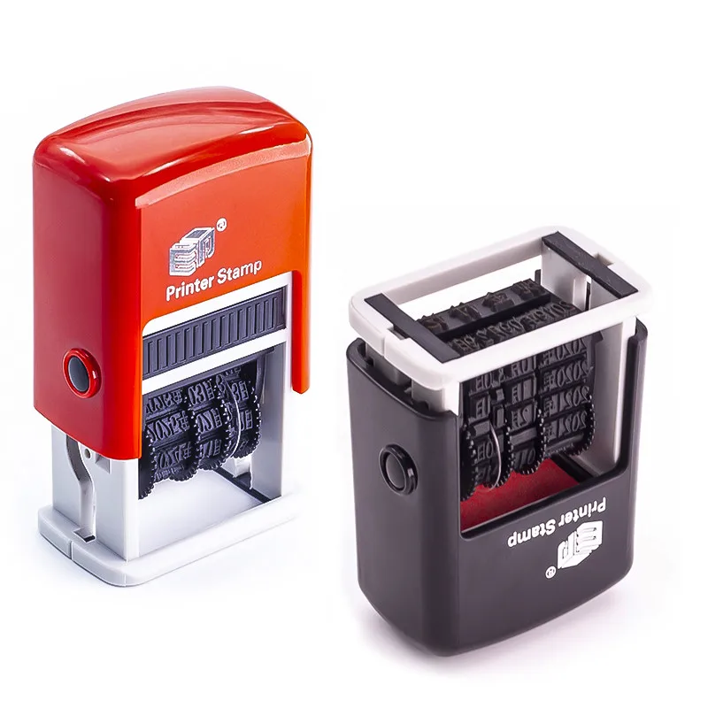 ED303 Премиум пользовательский текст цифровой штамп с датой возврата чернил без вспышки вверх и вниз формат даты Регулируемый резиновый