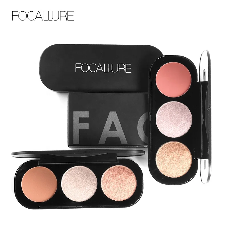 FOCALLURE New Products 2018 Dark And Lovely Blusher Highlighter Makeup For Life Cosmetics