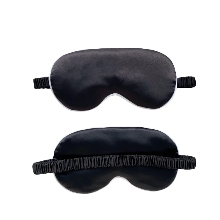2024 Wholesale Large Size Luxury Soft Smooth Printed Silk Eye Mask Sleep Beauty Eye Mask