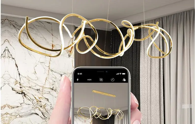 Stainless Steel High Quality Crystal Chandelier Pendant Ring Lamp Interior Smart Home LightsStainless Steel High Quality Crystal