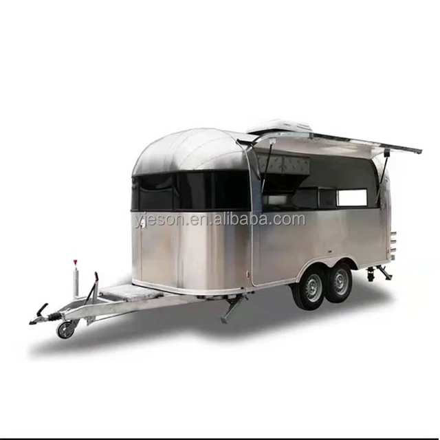 New Design airstream trailer Food kiosk Mobile Car Coffee Van Big Bakery Bus Hot Dog Ice Cream Cart Gasoline Food Truck