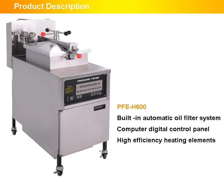 New design commercial chicken pressure fryer PFE-H600/chicken pressure fryers for sale