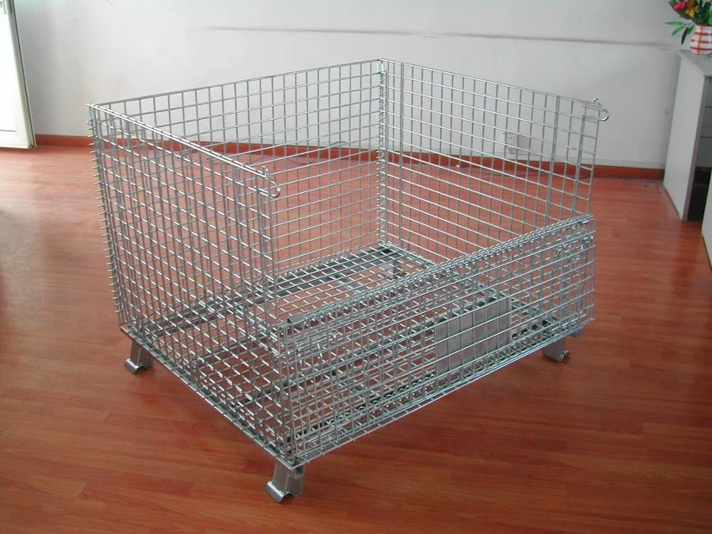  GLB H-1616 Collapsible Wire Container 40*32*35.5 Mesh 2
