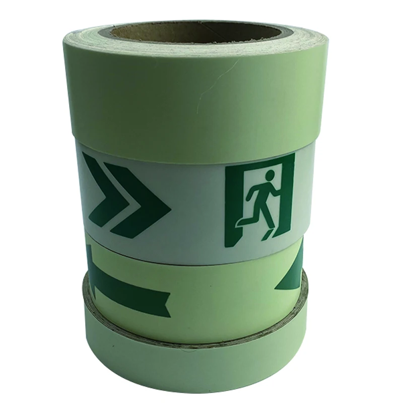 Photoluminescent luminous vinyl signage marker sticker tape small roll glow in the dark tape