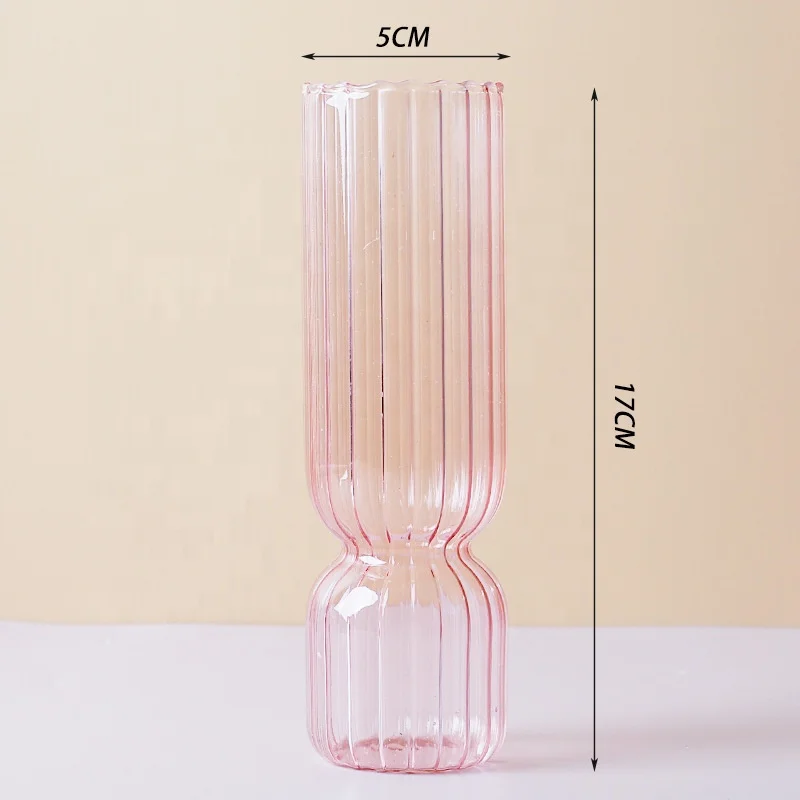 Handmade Transparent Creative Decoration High Temperature Resistance Glass Candle Holder for Home Wedding