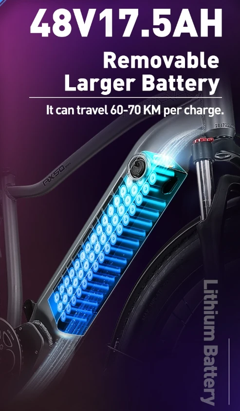 EU Stock Drop-shipping BURCHDA RX50 1000W 18AH New Electric Mountain Bike Electric Bicycle bmx bike