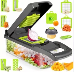 12 In 1 Hand Operated Vegetable Mandoline Slicer Veggie Chopper, Food Chopper Onion Cutter Veget
