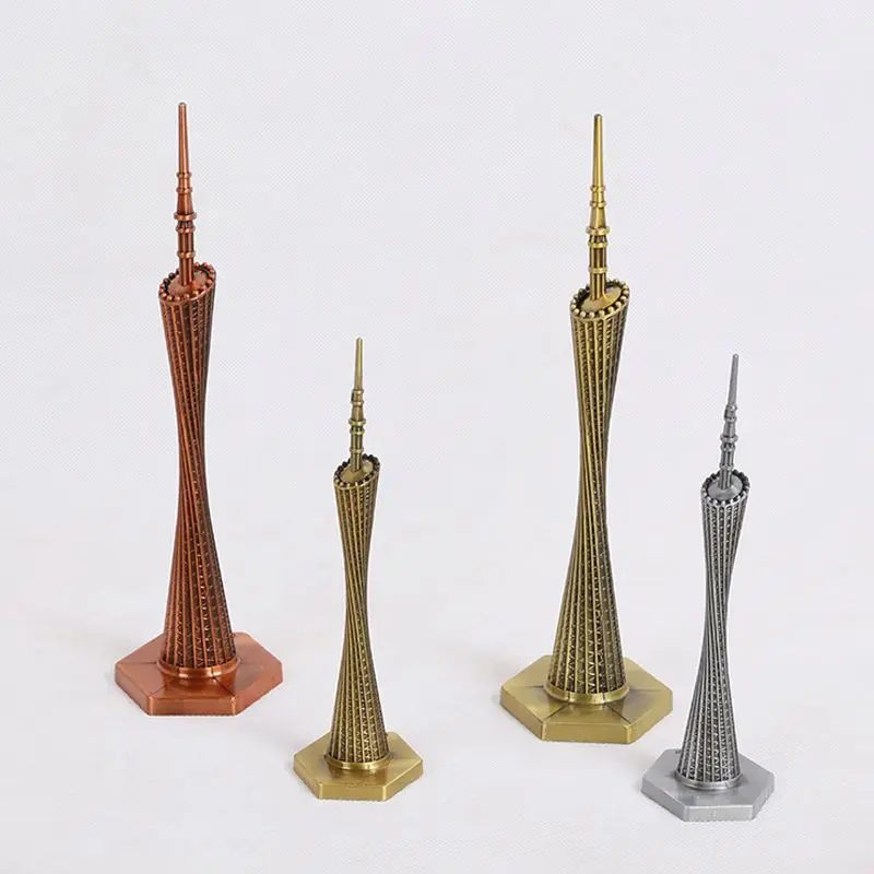 Directly Supplier Customized Silver Towers 3d Model Building Malaysia Souvenir