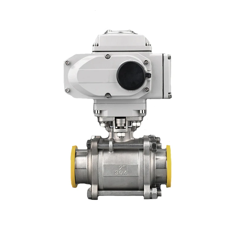 DN32 2 Way SS 24v 220v Electronic Actuator Motorized Control Ball Valve Thread 3PC Ball Valve