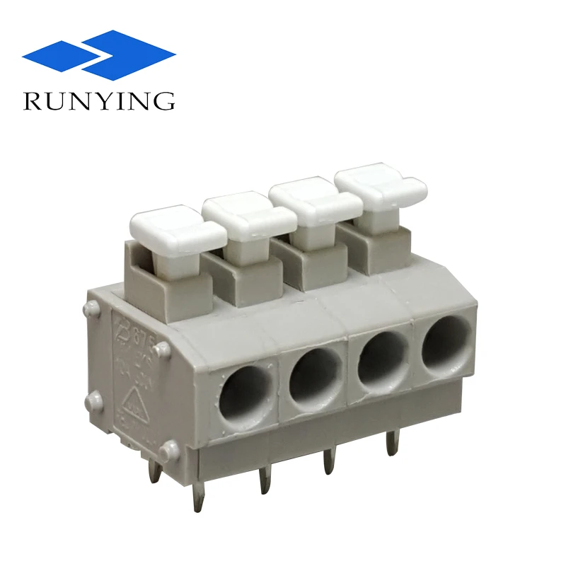 5mm spacing SMD/PCB push in wire connector copper hardware insides connectors/soldering connectors Push Button terminal block