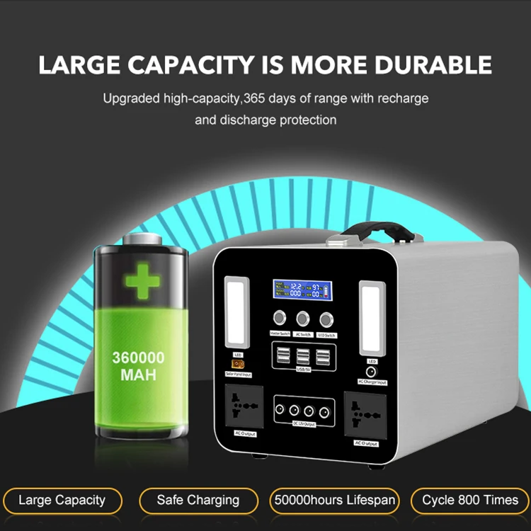 Portable Lithium Power Bank Supplies Lifepo4 Battery Portable Solar Generator Portable Power Station 1008Wh For Outdoor Camping