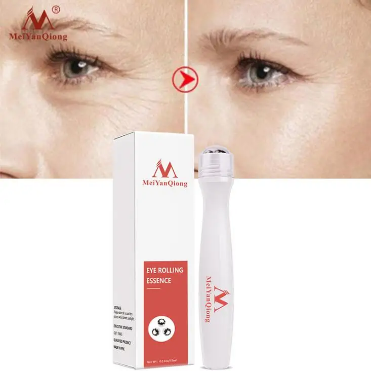 MeiYanQiong Hyaluronic Acid Eye Serum Anti Wrinkle Remove Dark Circles Eye Bags Anti-Puffiness Cream Firm Fade Fine Lines Care