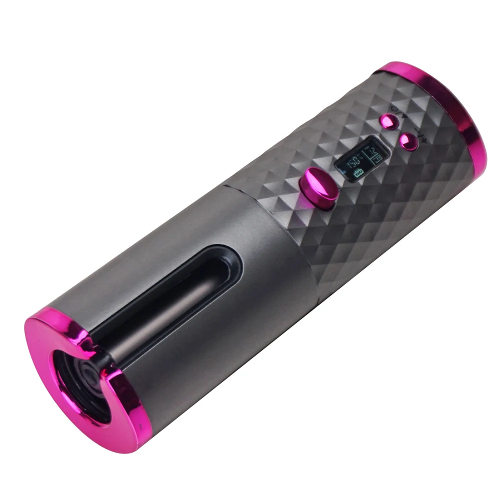 Electric Mini Spiral Wavy Curls Cordless Rechargeable Automatic Hair Curler Rotating Wireless Hair Curler Curling Iron