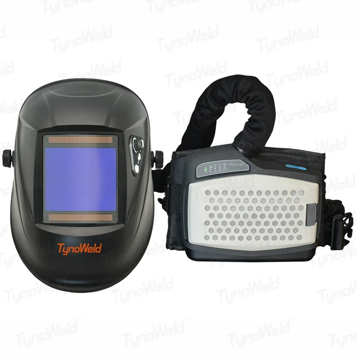 auto-dimming electric solar powered welder face shield elding helmet with PAPR ventilation/air fed filter ventilation