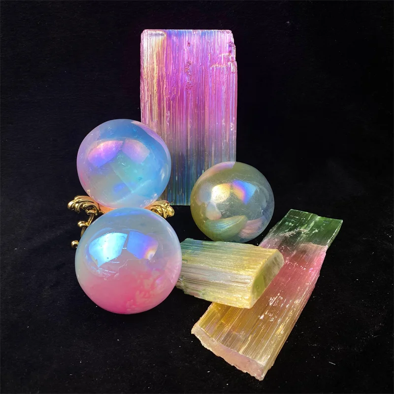 Wholesale Natural  Aura Selenite sphere selenite slab Crystal selenite Stones  For Wicca Home Decoration