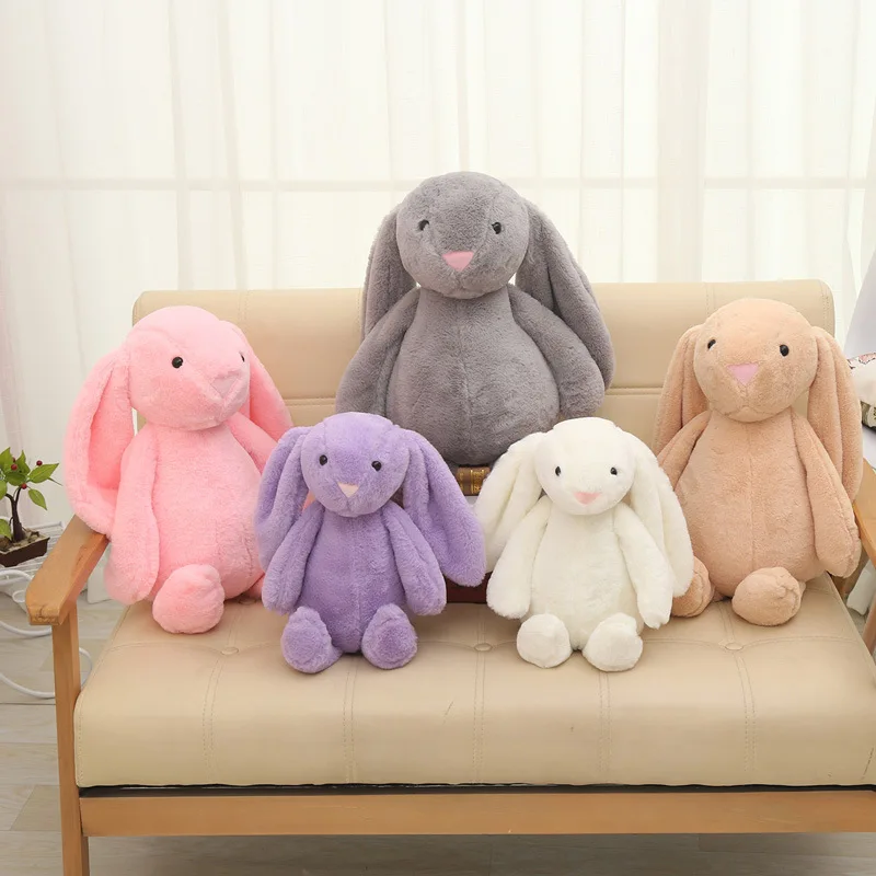 free sample stuffed custom plush long ear colorful bunny toy/wholesale plush rabbit toy for easter festival/plush bunny toy